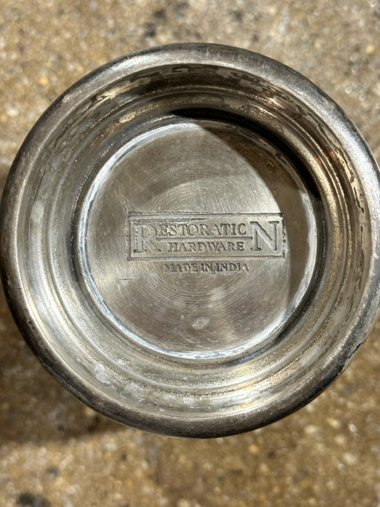 Restoration Hardware vase, silver tone, 5.5"H
