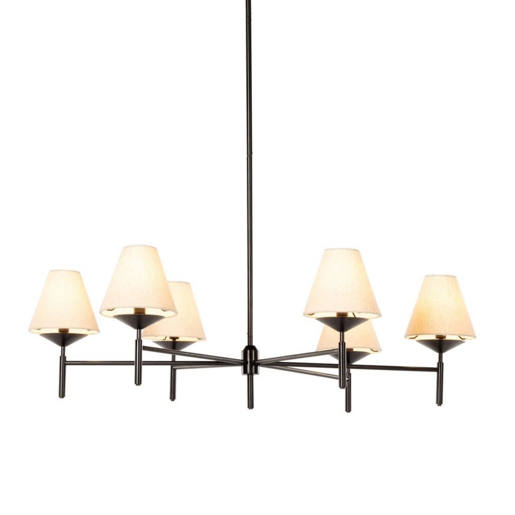 Four Hands Dodie Chandelier, Black