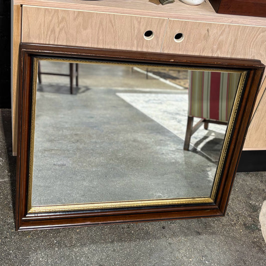 Rectangular Mirror, Beveled Frame, 31.5" W x 2.5" D x 26" H