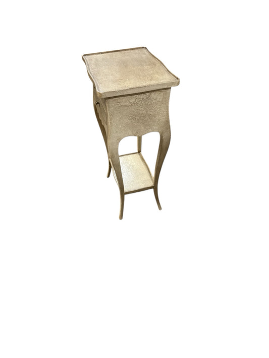 Crackle finish side table, 17"W x 13"D x 31"H