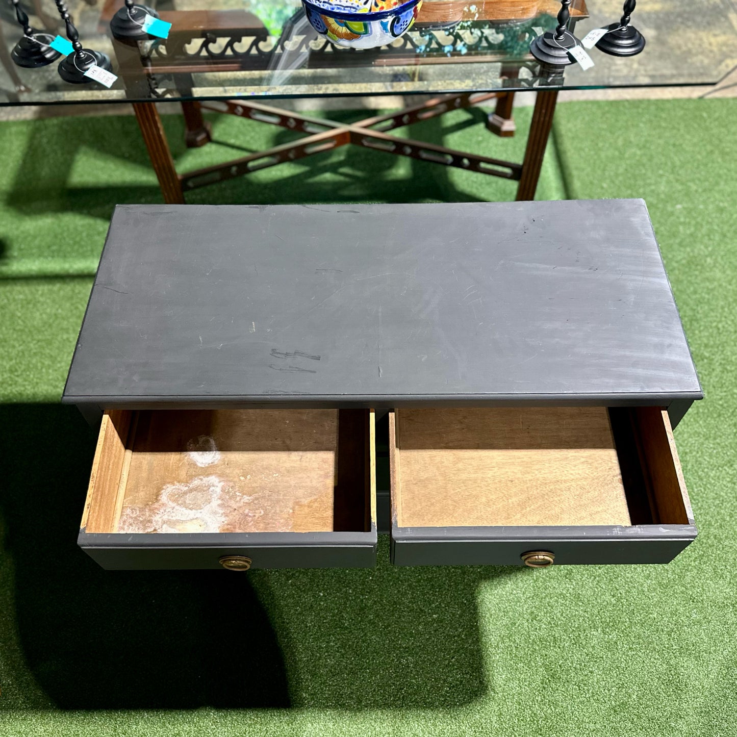 Petite 4 Drawer Dresser, Flat Black, 41" L x 17.75" W x 29.5" H