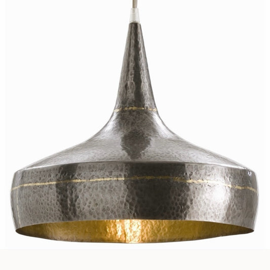 Arteriors Mason Single Light Forged Metal Pendant, 13.25"Dia x 14"H