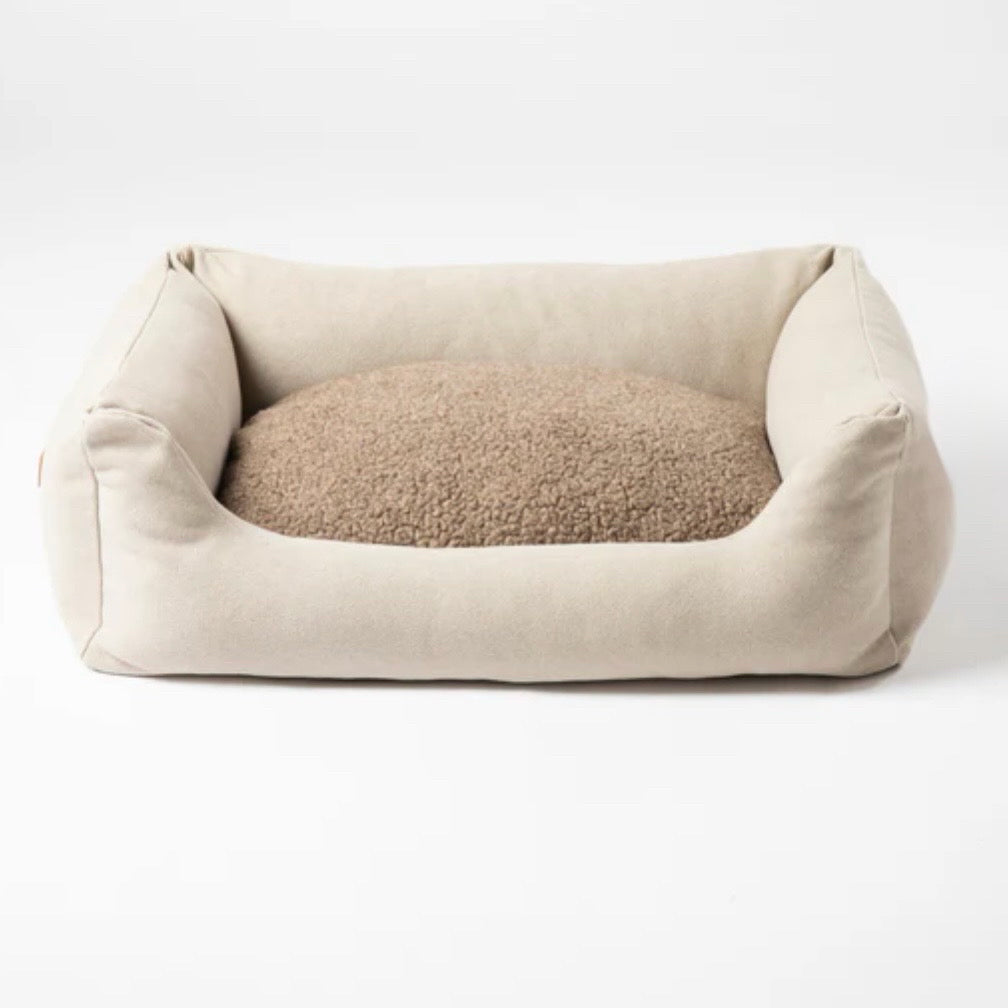 NEW XL Henri Dog Bed, Pebble Organic Cotton, 51.2"W x 39.4"D x 11.8"H