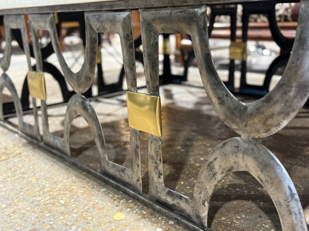 Grand Tour Rectangular Stone Coffee Table,  (AS IS) 59" W x 41" D x 17" H