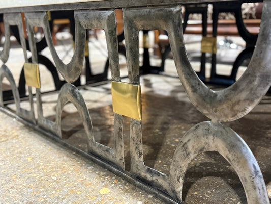 Grand Tour Rectangular Stone Coffee Table,  (AS IS) 59" W x 41" D x 17" H