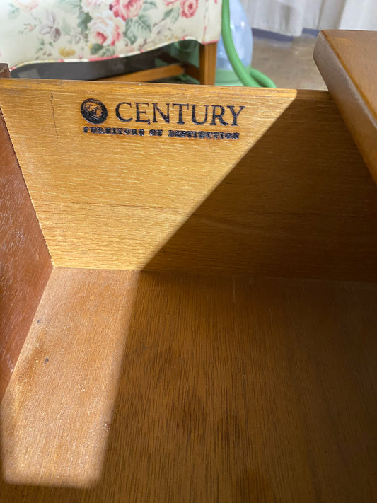 MCM  Century End Table, 2 drawers, 24"W x 28"D x 20"H.
