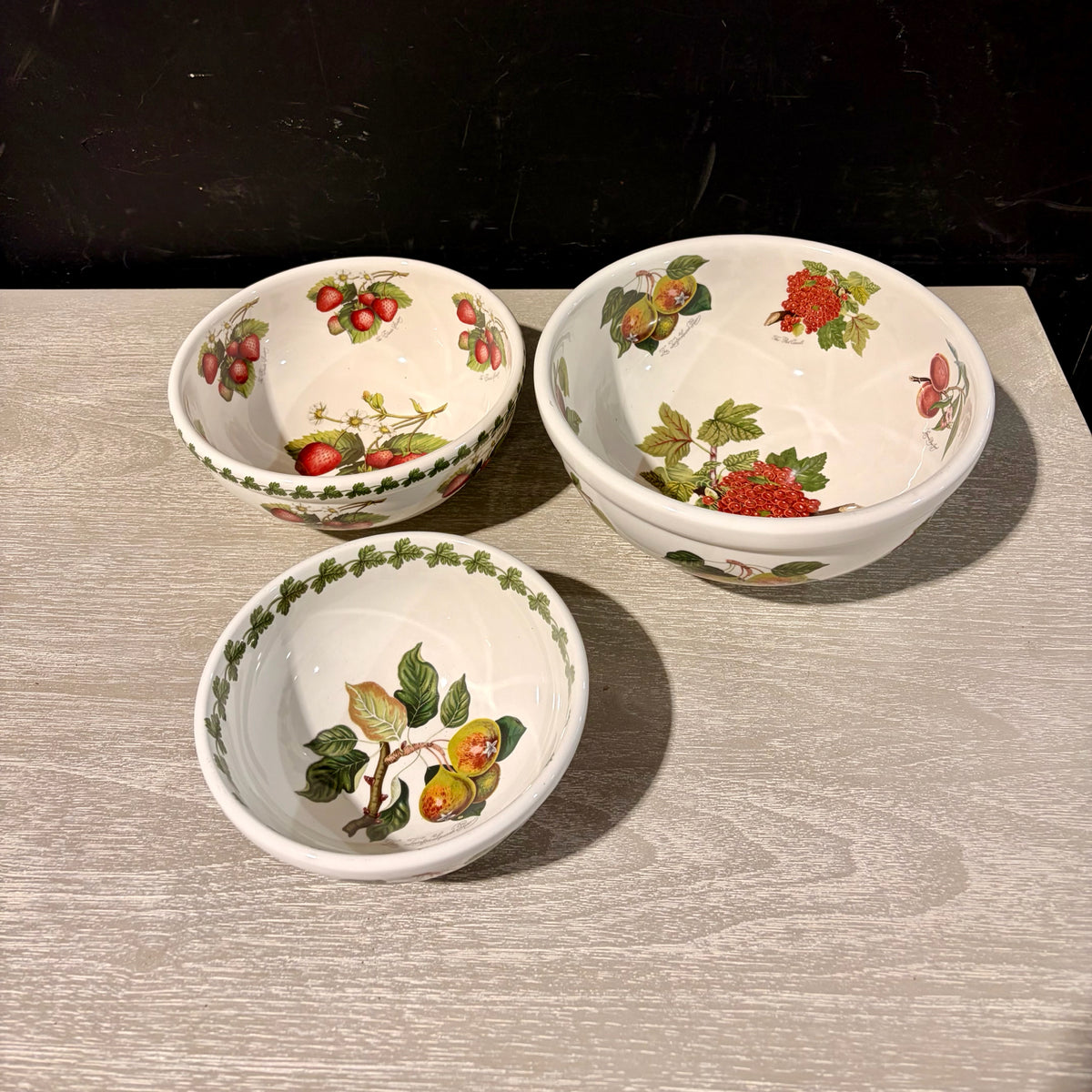 VTG Set of 3 Pomona by Portmeirion Bowls 9.25", 8",and  6.6"