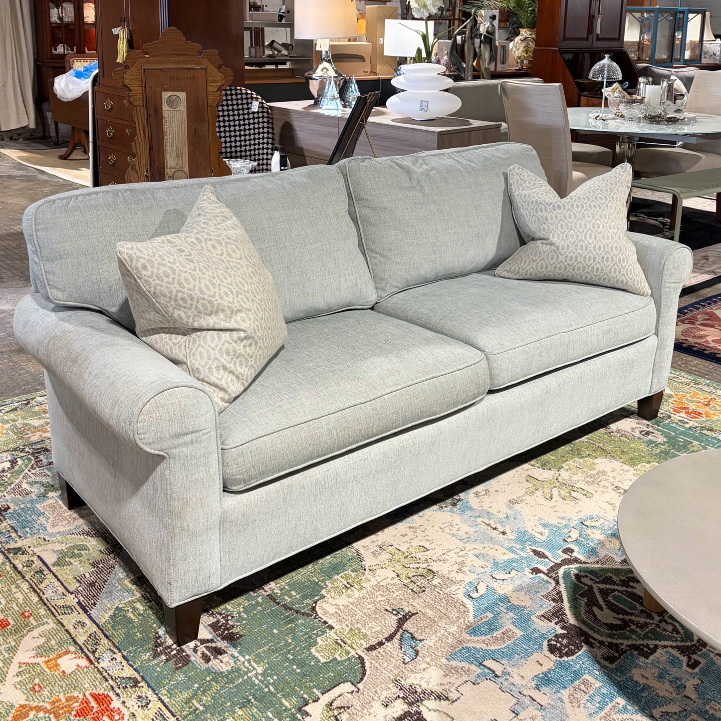 Sherrill Furniture 2-Cushion Rolled Arm Sofa, 82"W x 34"D x 36"H
