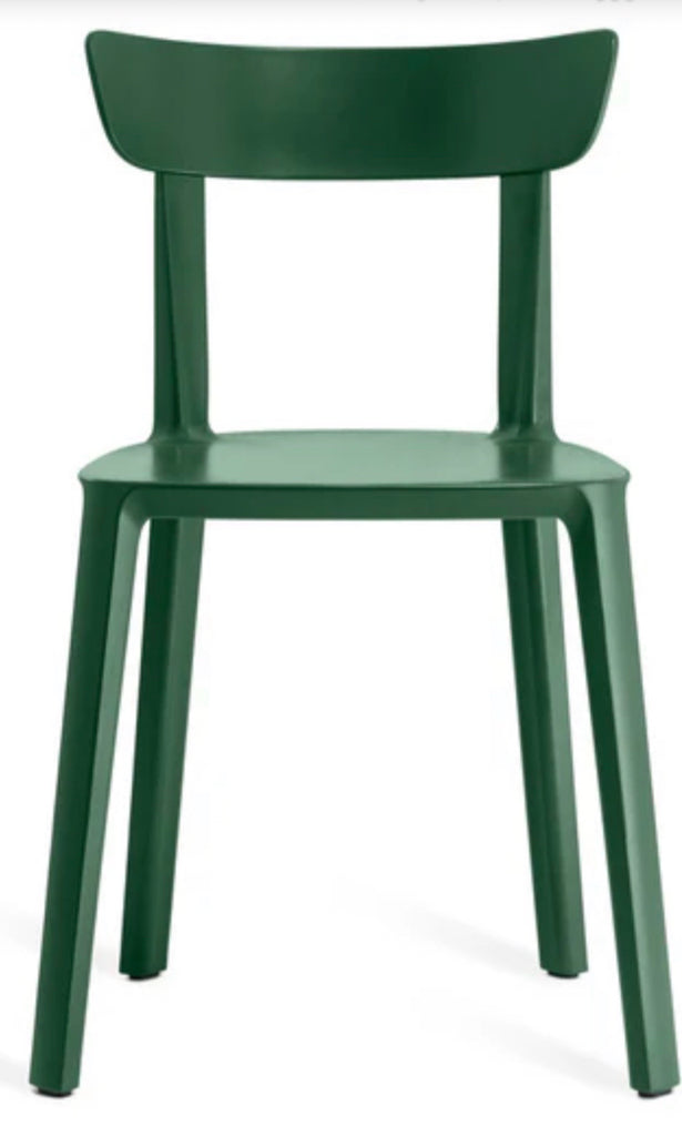 PAIR of Cadrea chairs, green, 18.5"W x 18.5"D x 31"H