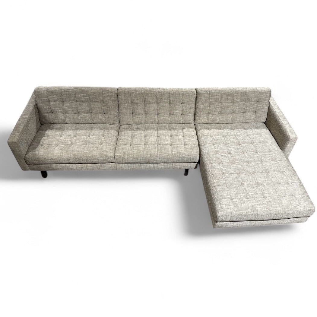 American Leather Sectional Sofa W/Chaise, 106"W x 65"D x 36"H