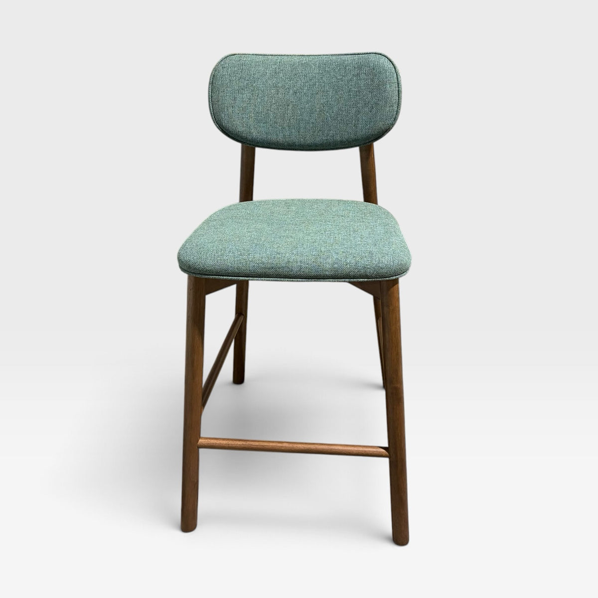 Maia Counter Stool - Fern Green & Walnut (Set of 2), 20.5" W x 24" D x 39.2" H