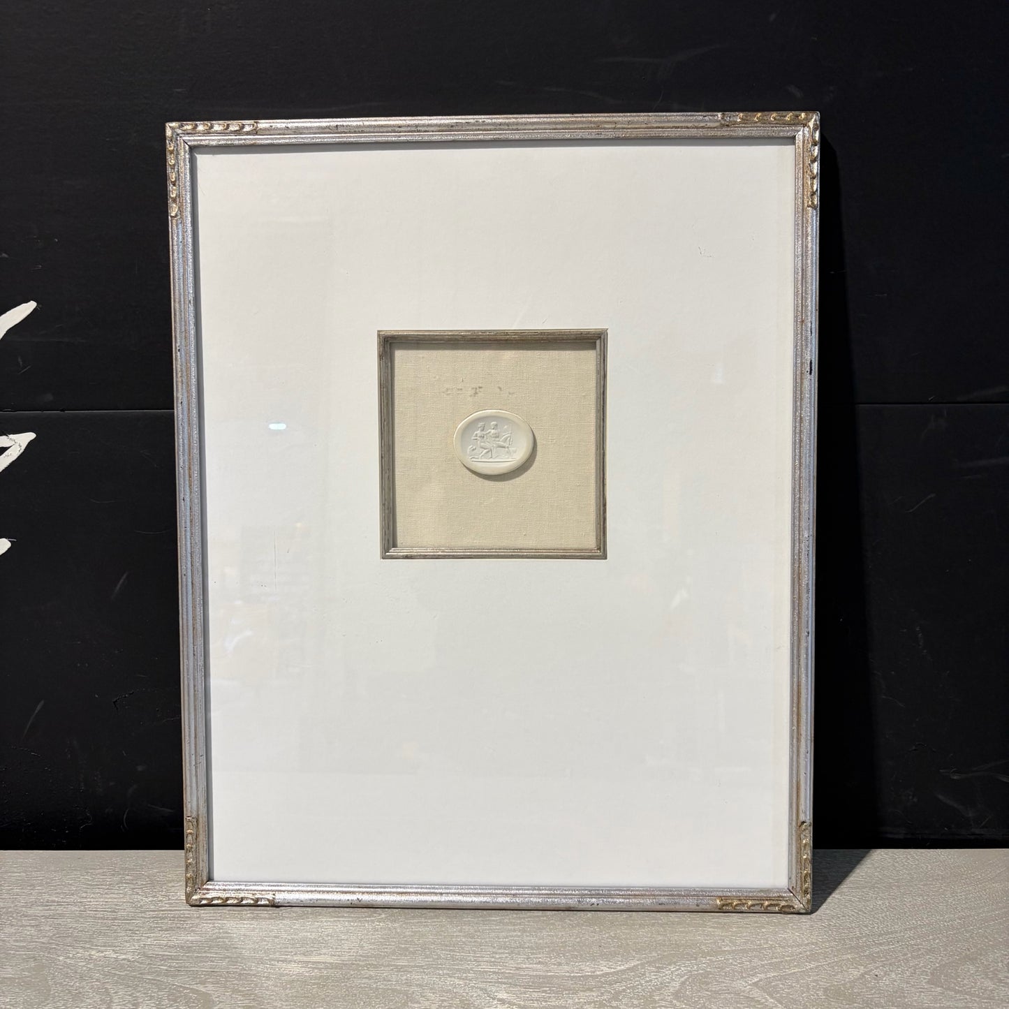 Saturn & Rhea Framed Intaglio, 21"H x 17"W