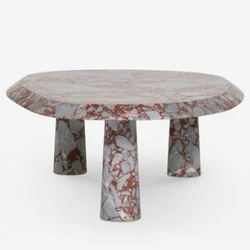 Rodolfo Marble Coffee Table, Rust / Grey / White, 5" W x 34" D x 15" H