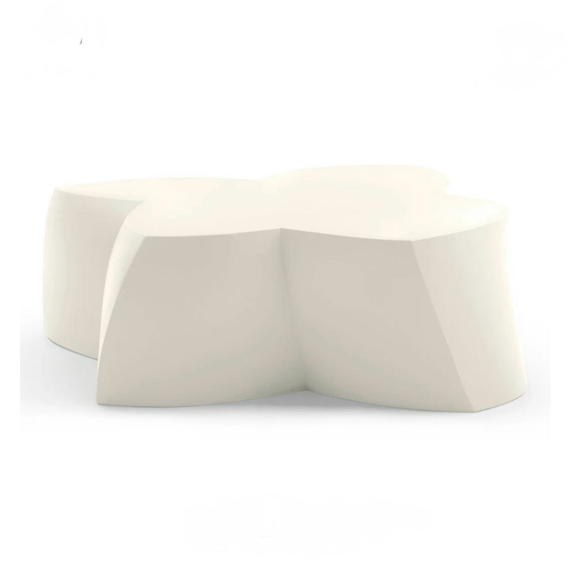 Gehry Coffee Table Indoor/Outdoor, White, 48"W x 48"D x 15.75"H