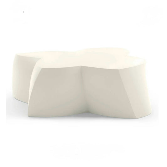 Gehry Coffee Table Indoor/Outdoor, White, 48"W x 48"D x 15.75"H