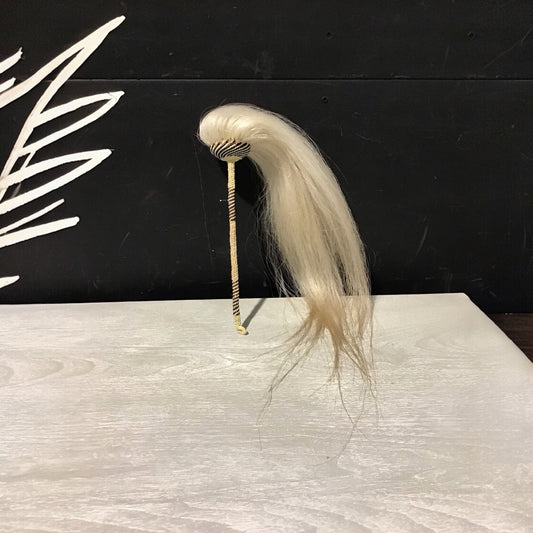 Horse Hair Fly Wisk with Braided Handle 20" Diam x 12L