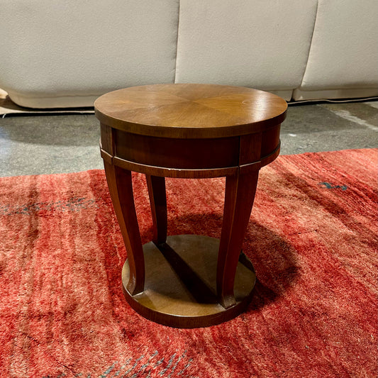 Vintage Round Side Table, 16" Dia x 18" H