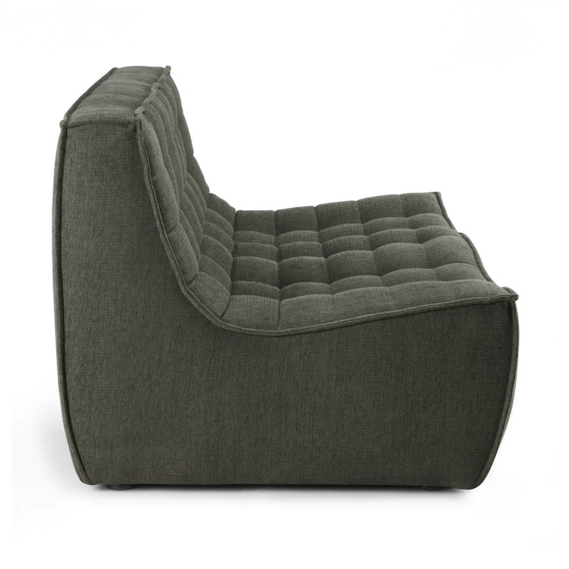 NEW N701 - 2 Seater Sofa Module & Corner, Moss Eco Fabric, 91.5"L x 36"D x 30"H