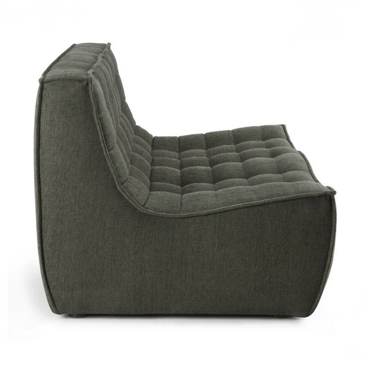 NEW N701 - 2 Seater Sofa Module & Corner, Moss Eco Fabric, 91.5"L x 36"D x 30"H