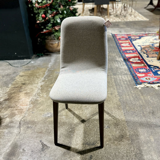 Eldridge Dining Chair, Pebble & Walnut, 16.3" W x 21.25" D x 35" H